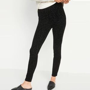 Old Navy Velvet Cheetah Pull On Stevie High Rise Pants Size Small